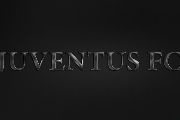 Juventus fc надпись на чёрном фоне